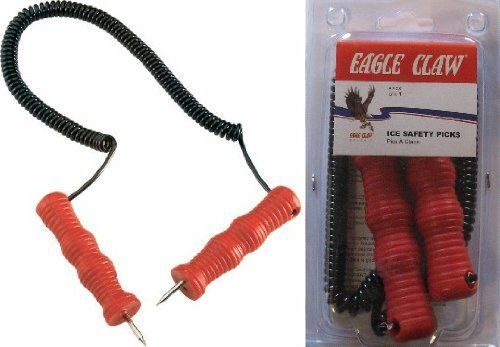 Eagle Claw Ice Safety Picks - Professional Ice Climbing Gear for Winter Sports, Hiking & Emergency Rescue - Durable Stainless Steel Ice Picks for Mountaineering, Fishing & Outdoor Adventures