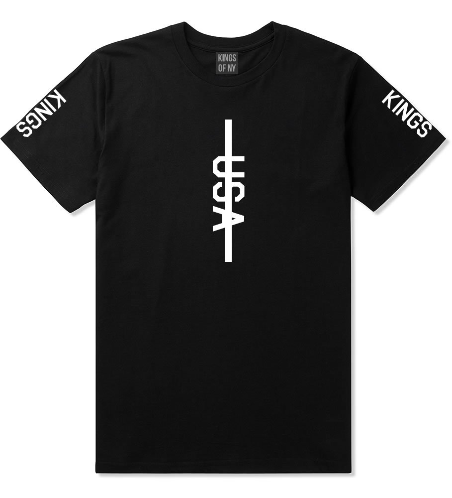 Kings Of NY USA T-Shirt with Kings Sleeve Design - Stylish Graphic Tee for Streetwear & Urban Fashion Lovers