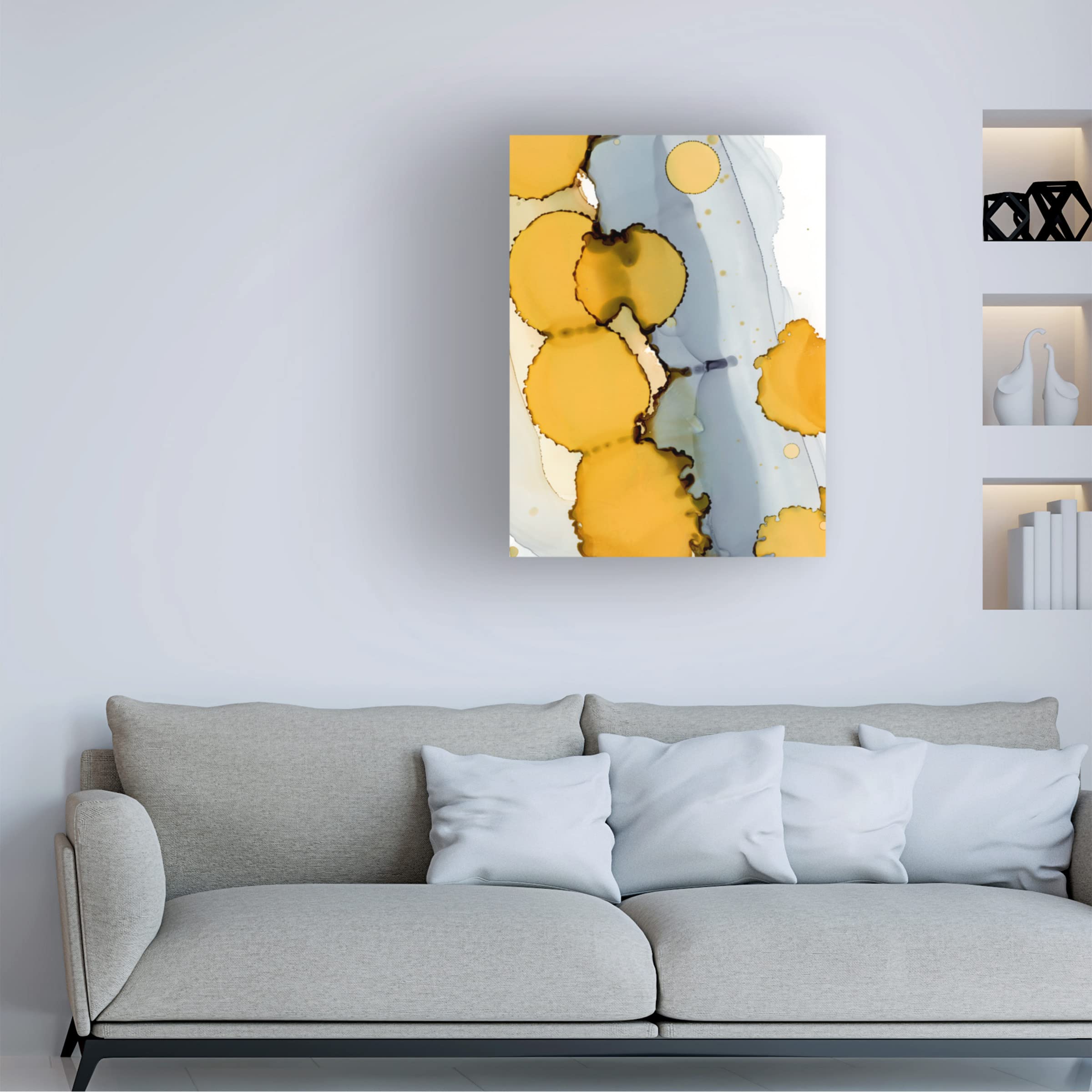 Trademark Fine Art 'Distant Suns II' Canvas Wall Art by Ethan Harper - Modern Abstract Painting for Living Room, Bedroom & Office Decor