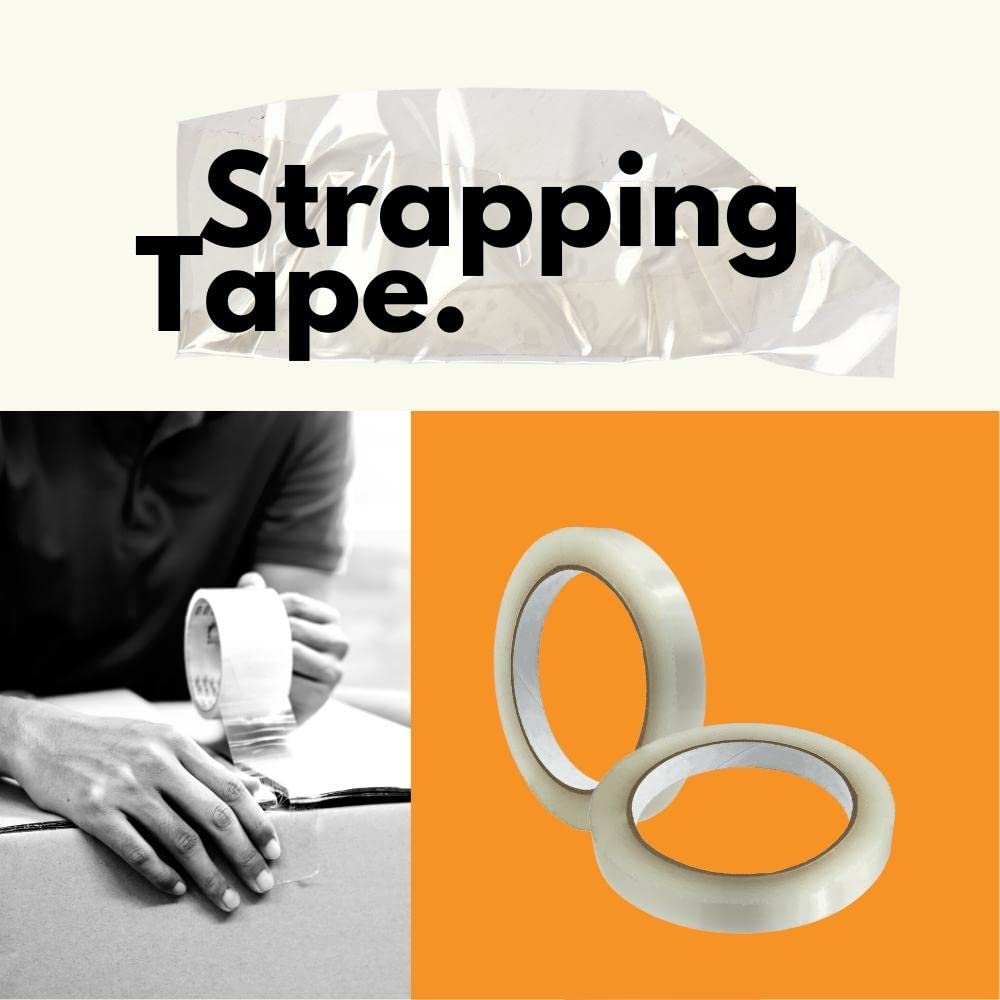 PSBM 1/2 Inch Clear Strapping Tape - 0.5