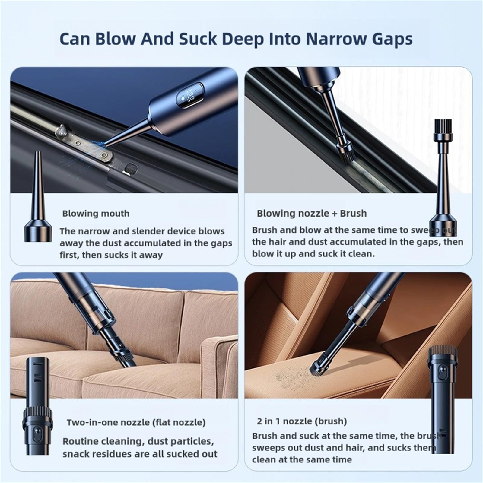 Aerovec V-15 Pro Cordless Car Vacuum Cleaner - Powerful 150W Portable Handheld Vacuum for Cars, Home & Pet Hair - Black | Ideal for Car Detailing, Upholstery Cleaning & Small Spaces