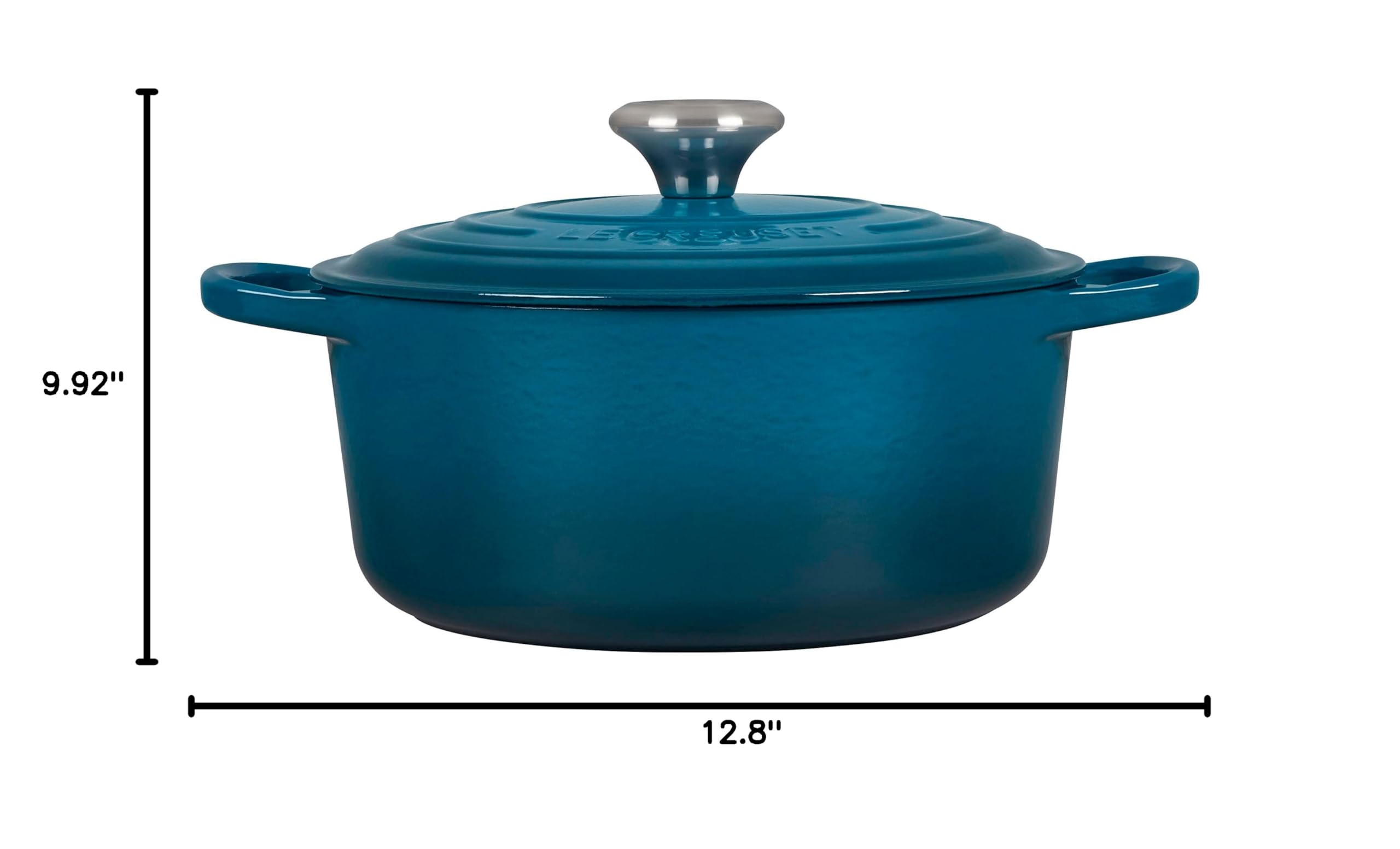 Le Creuset 4.5 Quart Enameled Cast Iron Dutch Oven - Signature Round Cookware in Deep Teal | Perfect for Braising, Stewing, Baking & Slow Cooking