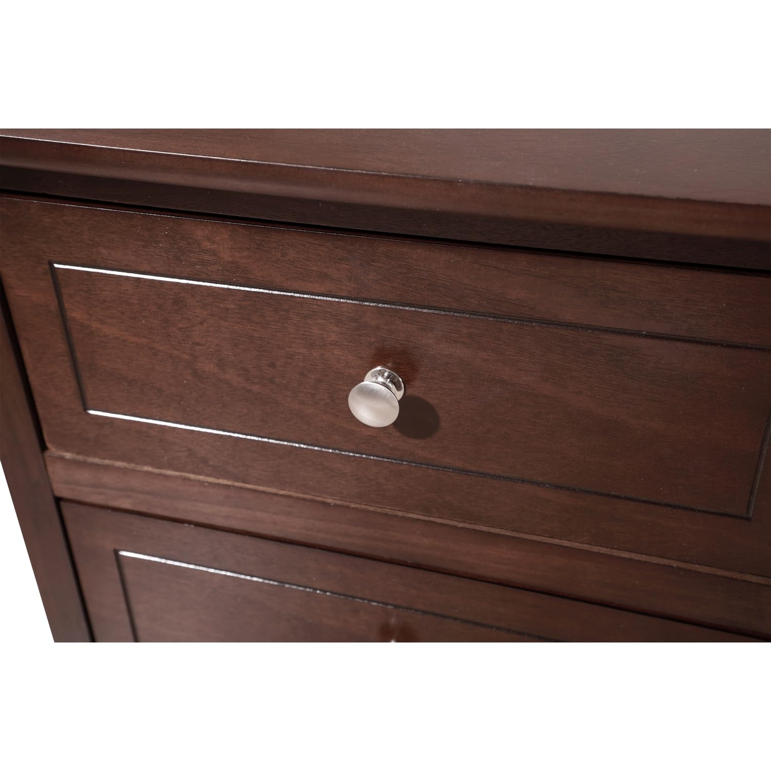 Daniel 3-Drawer Nightstand - Cappuccino Finish Small End Table for Bedroom & Living Room - Compact Storage Solution (25