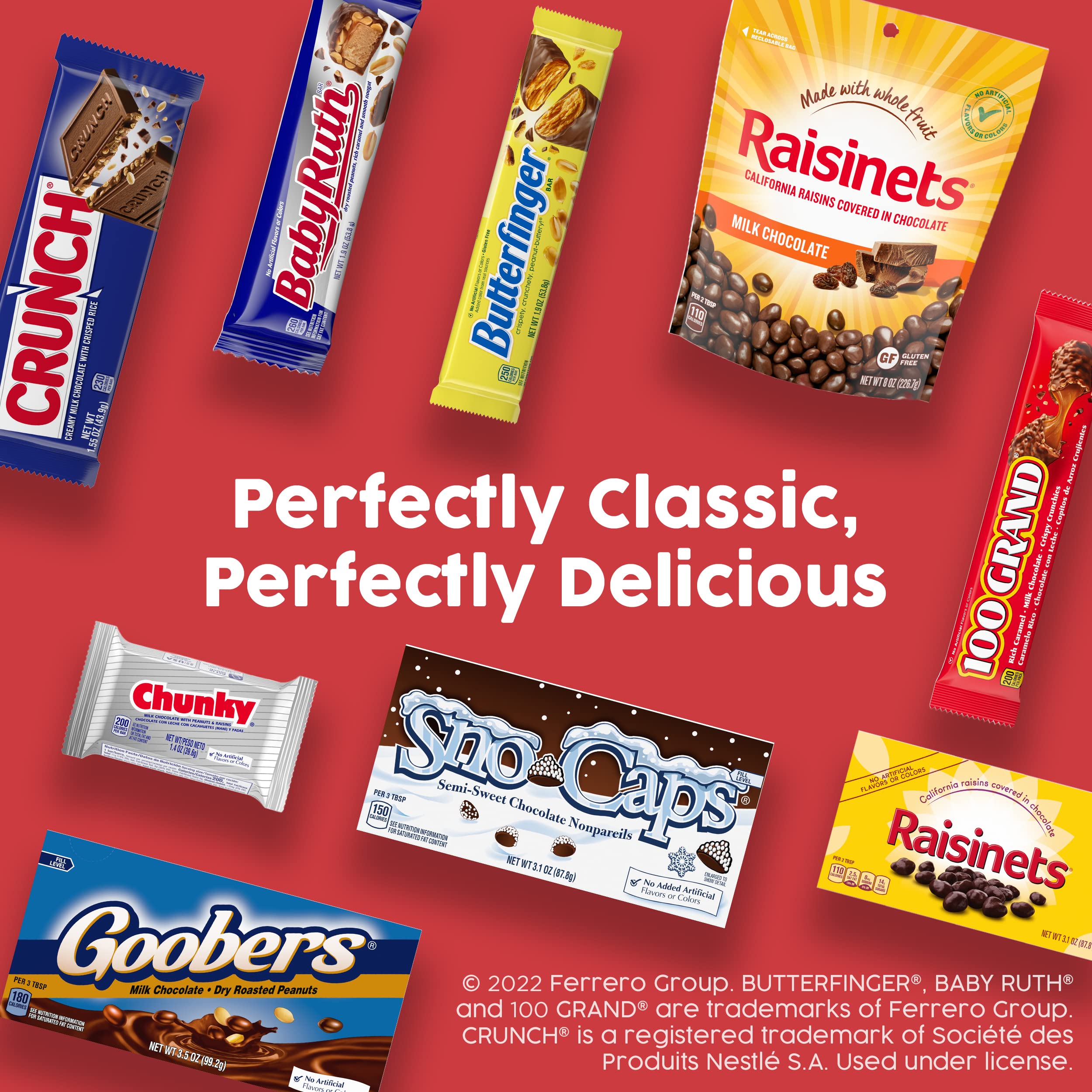 24-Pack Bulk Chunky Milk Chocolate Bars with Peanuts & Raisins - Individually Wrapped 33.6oz Candy - Perfect for Halloween, Party Favors & Office Snacks