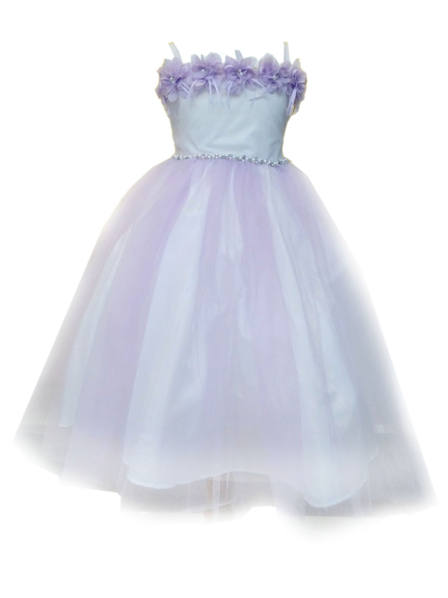Lilac Floral Off Shoulder Tulle Bridesmaid Dress for Big Girls - Junior Sizes 8-16 | Perfect for Weddings, Prom & Special Occasions