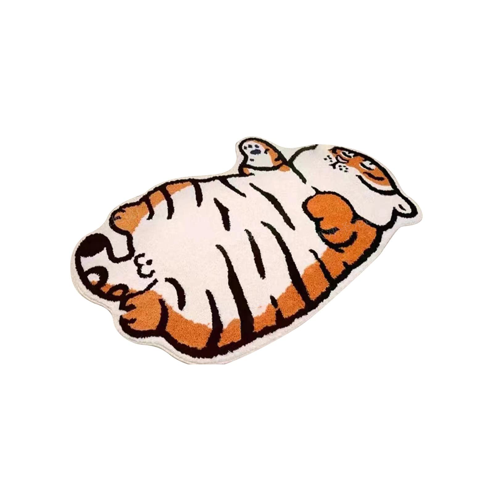 Non-Slip Tiger Print Doormat - Super Absorbent Faux Cashmere Rug for Entryway, Kitchen & Bathroom - Odorless Indoor/Outdoor Floor Mat for Home Decor & Daily Use