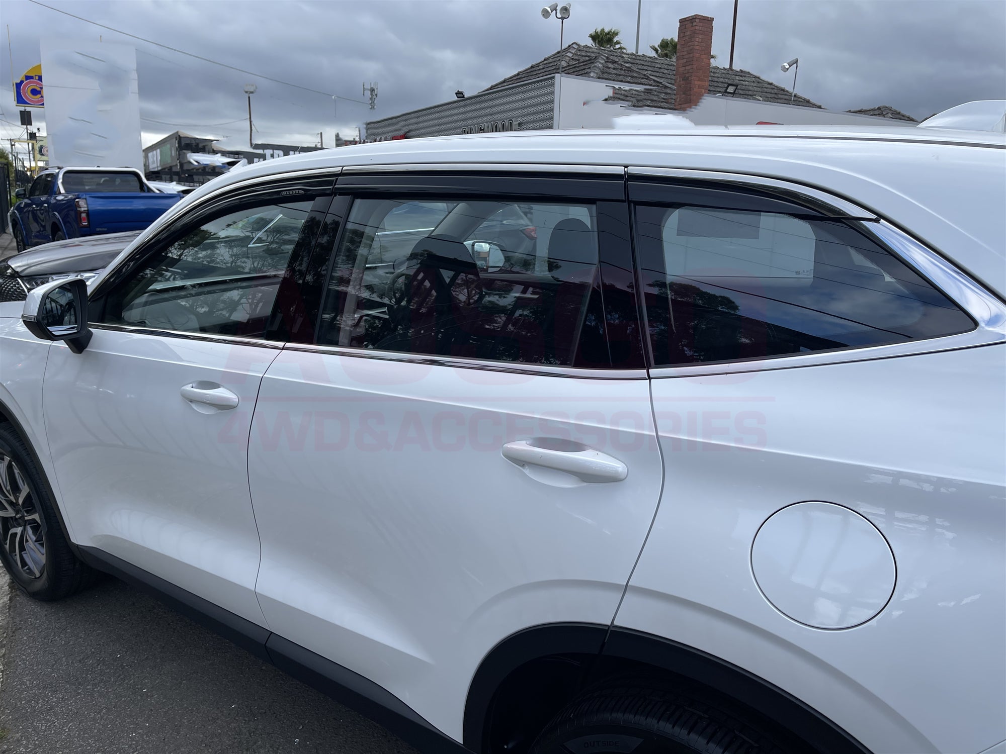 Haval H6 B01 Series 2021+ Stainless Steel Window Deflectors - Rain Guards & Windshield Weather Shields for Improved Driving Comfort