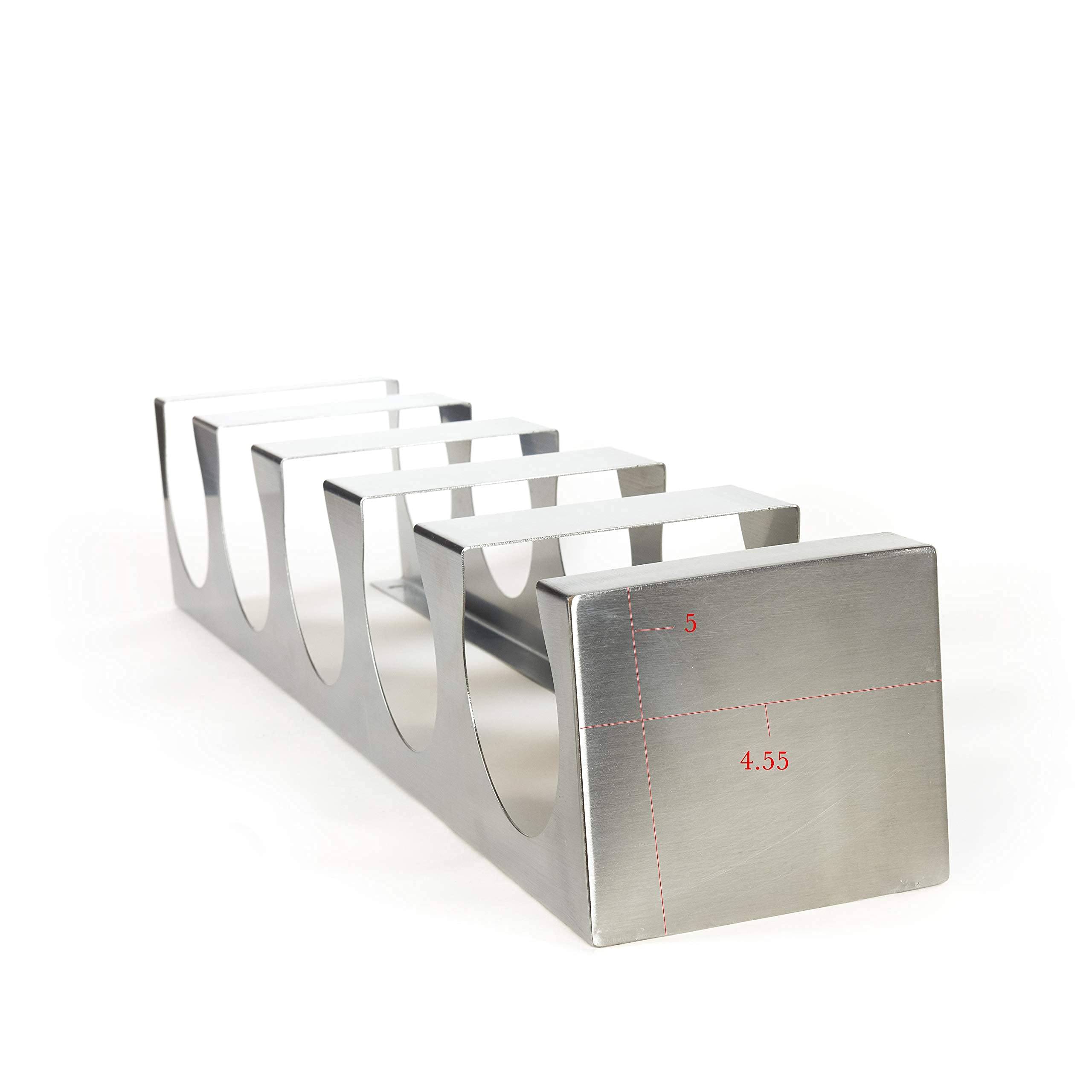 Brightmaison Alex Wall Mounted Wine Rack - Stainless Steel 5-Bottle Holder for Kitchen Organization & Wine Storage | Perfect for Home Bars, Restaurants, and Wine Cellars