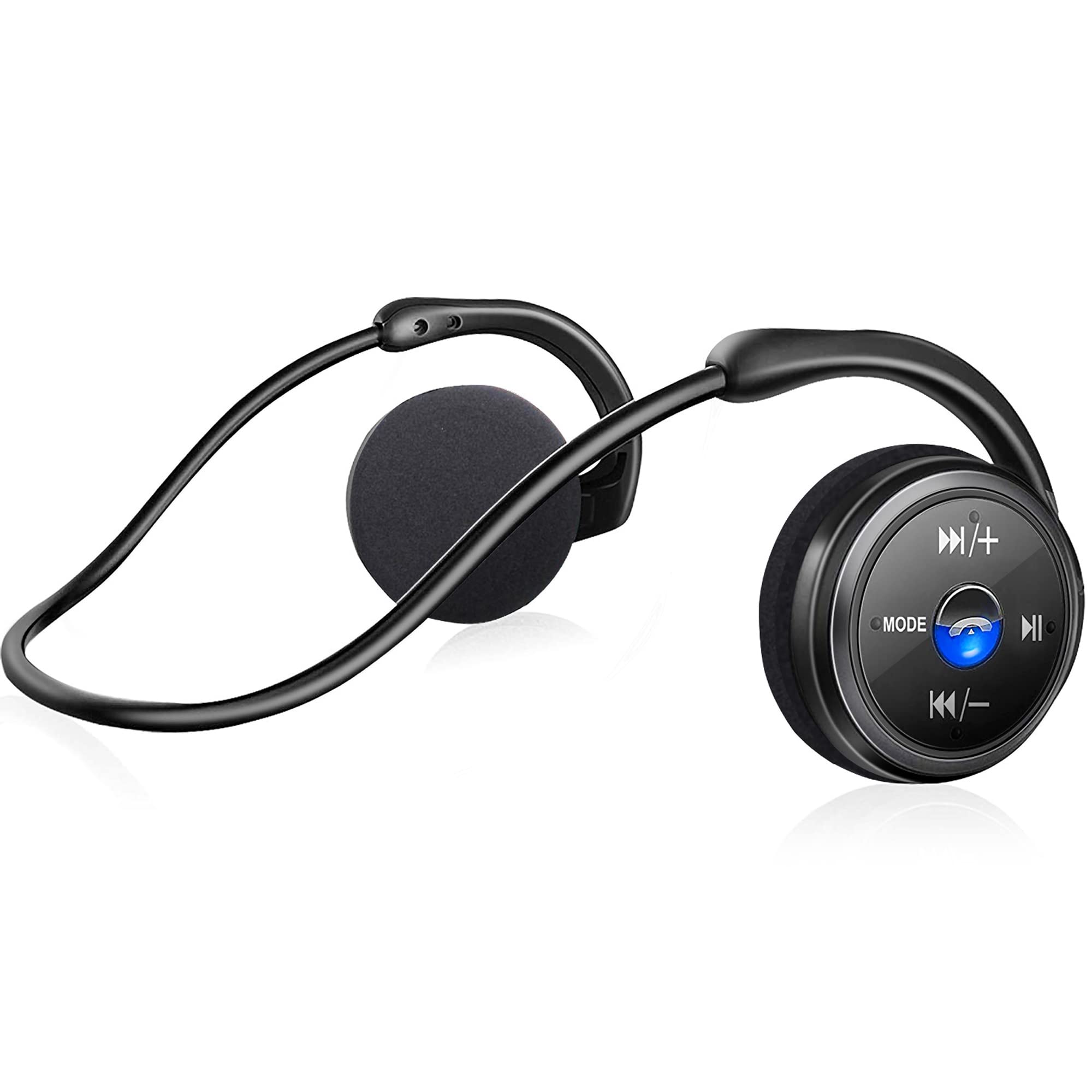 Wireless Bluetooth 5.0 Headphones with FM Radio, Sweatproof Sports Earbuds with Built-in Mic, Hands-Free Calling & TF Card Support, Lightweight Stereo Headset for iPhone & Android - Perfect for Running, Gym Workouts & Commuting
