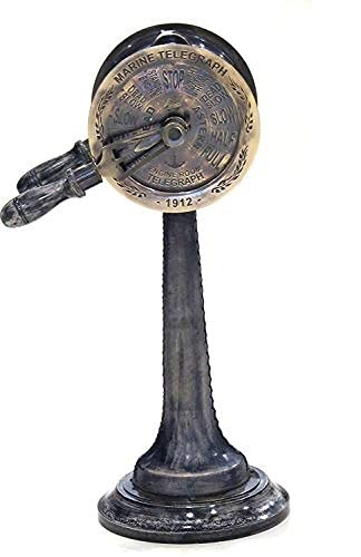 Vintage Nautical Brass Ship Engine Room Telegraph - Authentic Maritime Decor for Home & Office - Perfect for Nautical Theme, Marine Enthusiasts, and Vintage Collectors