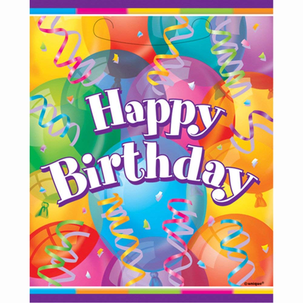 Premium Birthday Party Favor Bags - Pack of 8 Colorful Gift Pouches for Kids' Birthday Celebrations, Baby Showers & Special Events