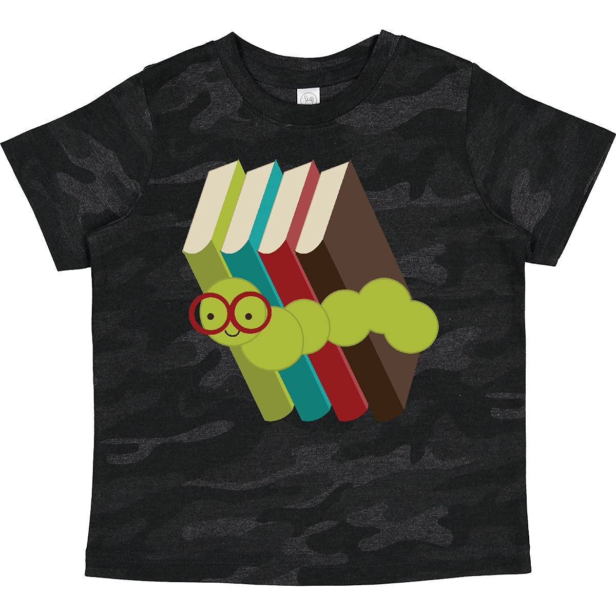 Inktastic Bookworm Books Reading Toddler T-Shirt - Cute Kids Reading Graphic Tee for Book Lovers - Perfect for Library Visits, Storytime & School Activities