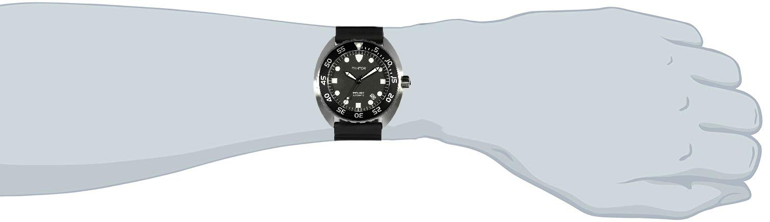 200m Waterproof Automatic Dive Watch for Men - Stainless Steel Case & Rubber Strap - Nautilus Diver Watch for Scuba Diving, Swimming & Outdoor Adventures