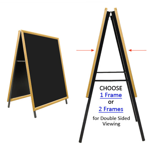12x36 Wooden A-Frame Sign Holder with 1 1/4