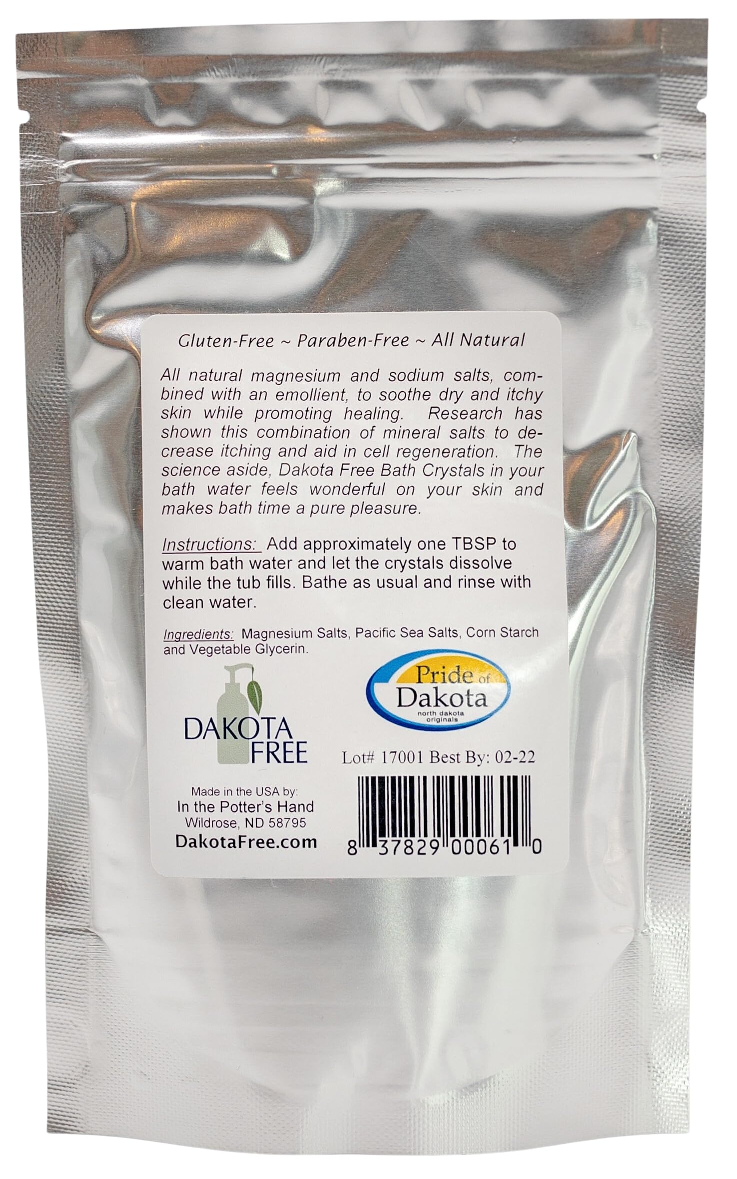 6 oz Bath Crystals Refill Pack - Relaxing Spa Salts for Stress Relief & Muscle Soak | Perfect for Home Bath, Gift Sets & Self-Care Routine
