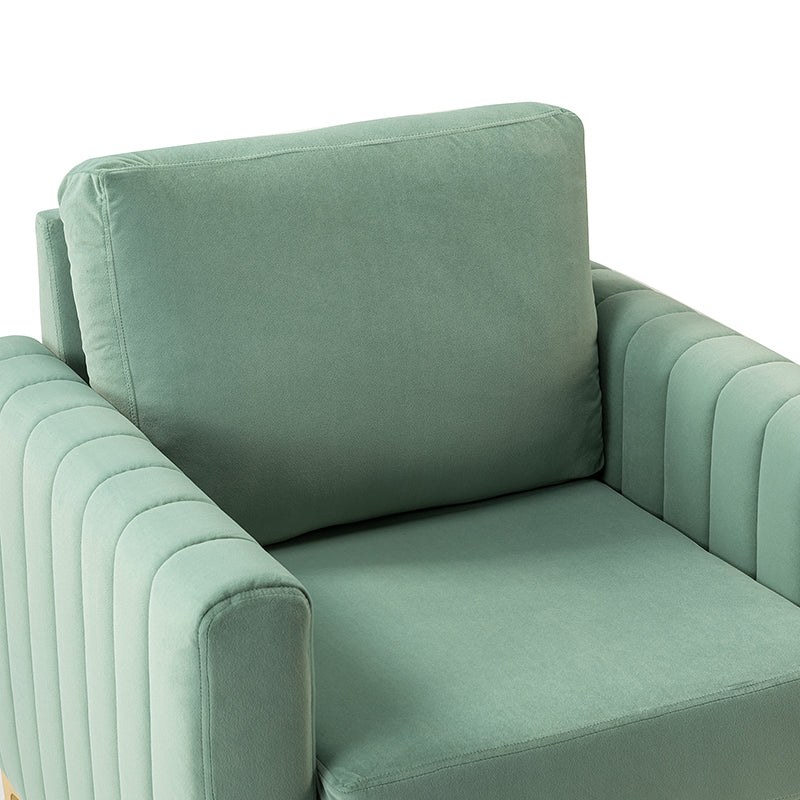 Luxury Didyme Velvet Club Armchair - Modern Accent Chair for Living Room, Bedroom & Office - Plush Upholstered Lounge Chair with Sturdy Wooden Legs - Perfect for Reading Nook, Home Theater & Cozy Spaces