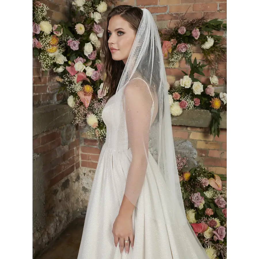 Bridal Veil V2293SF - Elegant Wedding Veil for Brides | Perfect for Church Ceremonies & Outdoor Weddings