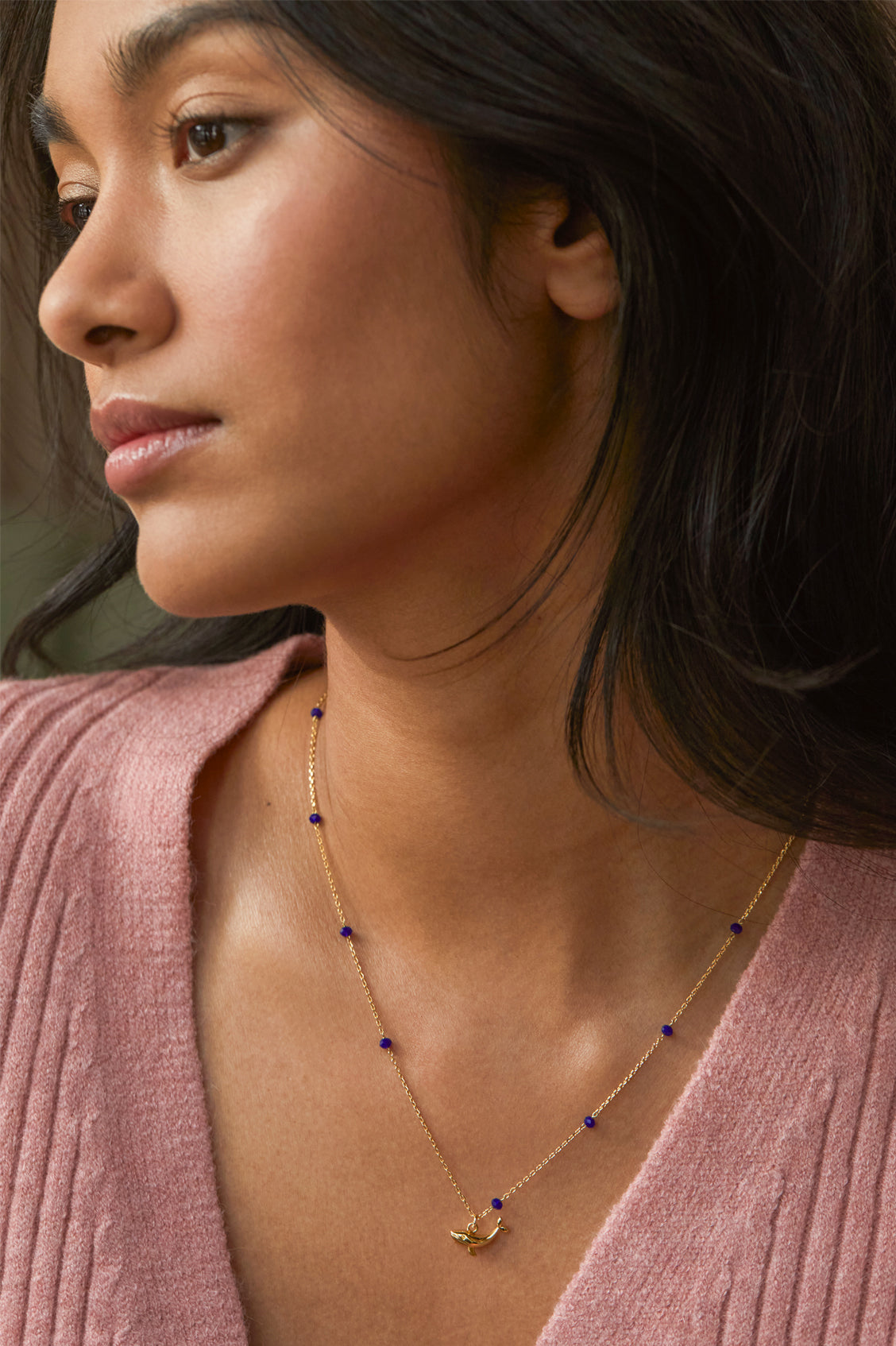 Blue Whale Pendant Necklace for Women - Sterling Silver Ocean Animal Jewelry Gift for Her - Perfect for Beach Vacations & Marine Life Lovers