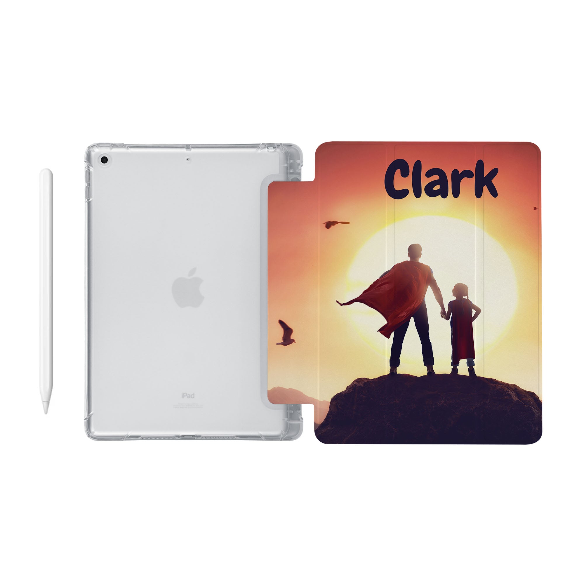 iPad See-Through Case - Slim Clear Protective Cover for iPad Air/Pro/Mini - Perfect Father's Day Gift for Tech Lovers (Home, Office & Travel Use)