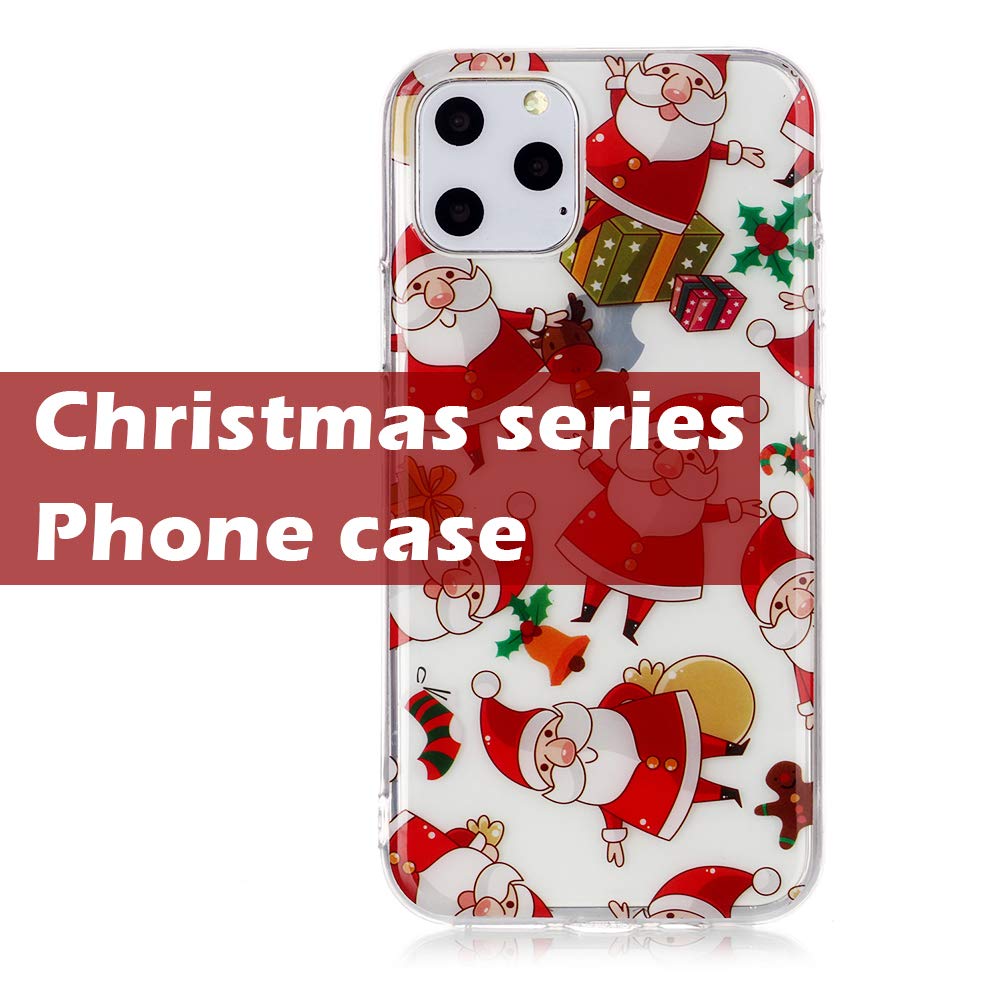 Christmas Themed Soft TPU Protective Case for iPhone 11/11 Pro Max/X/XS/XR - Dustproof & Scratchproof Holiday Design (Perfect for Christmas Gifts & Winter Festivities)