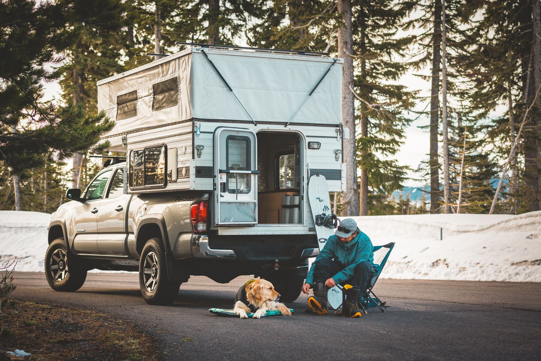 Ruffwear Basecamp™ Deep Jungle Hybrid Travel & Home Dog Bed - Durable, Portable & Comfortable for Indoor, Outdoor & Camping Use