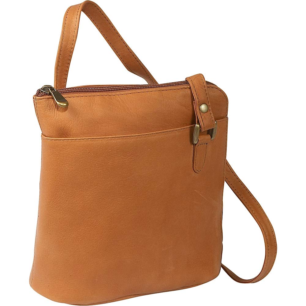 Le Donne Genuine Leather L-Zip Crossbody Shoulder Bag for Women - Stylish & Durable Purse for Work, Travel & Everyday Use