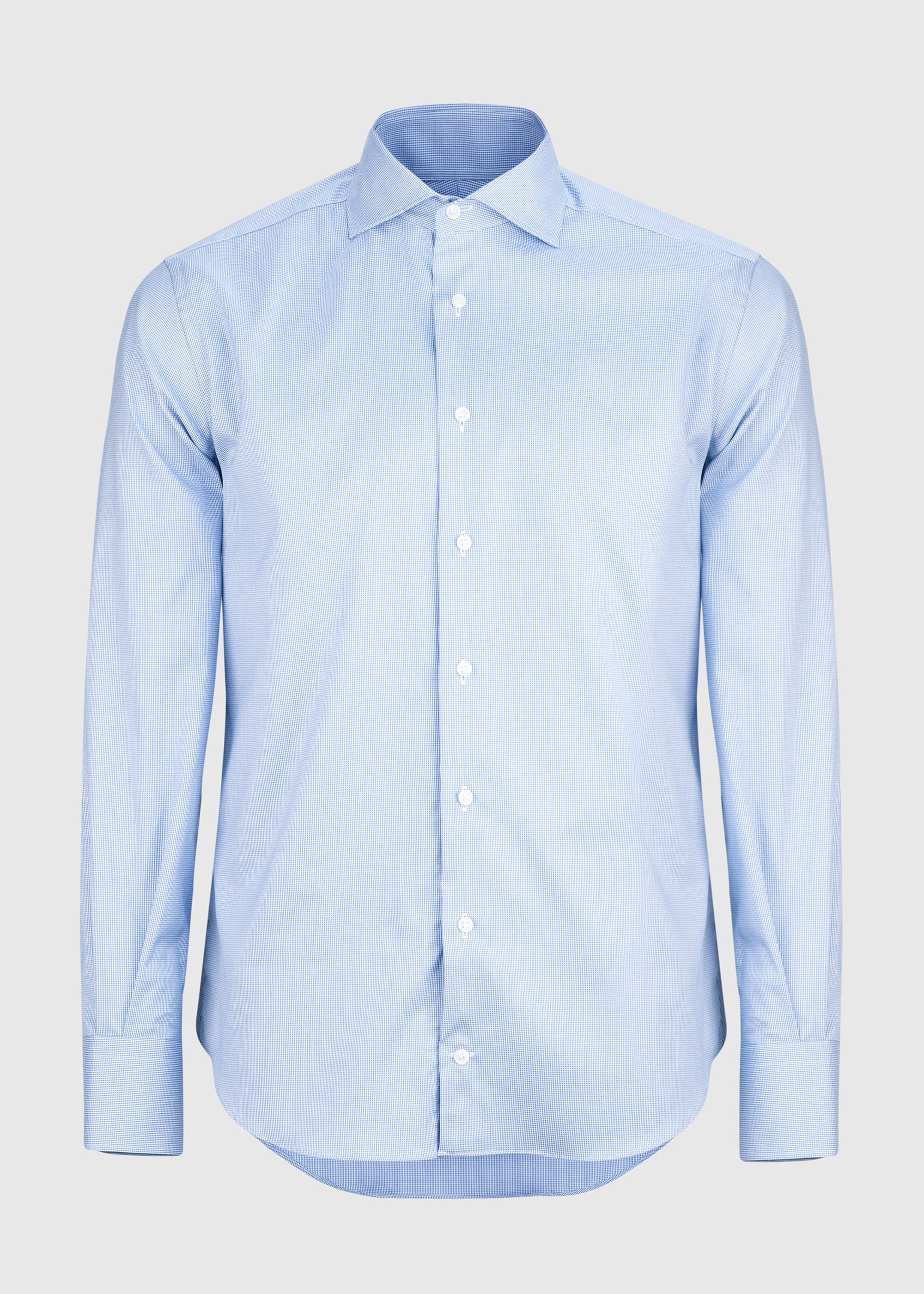 Pilot BC Shirt - Blue Micro Hound Check Flannel - Men's Casual Button Down Shirt for Outdoor Adventures & Everyday Wear