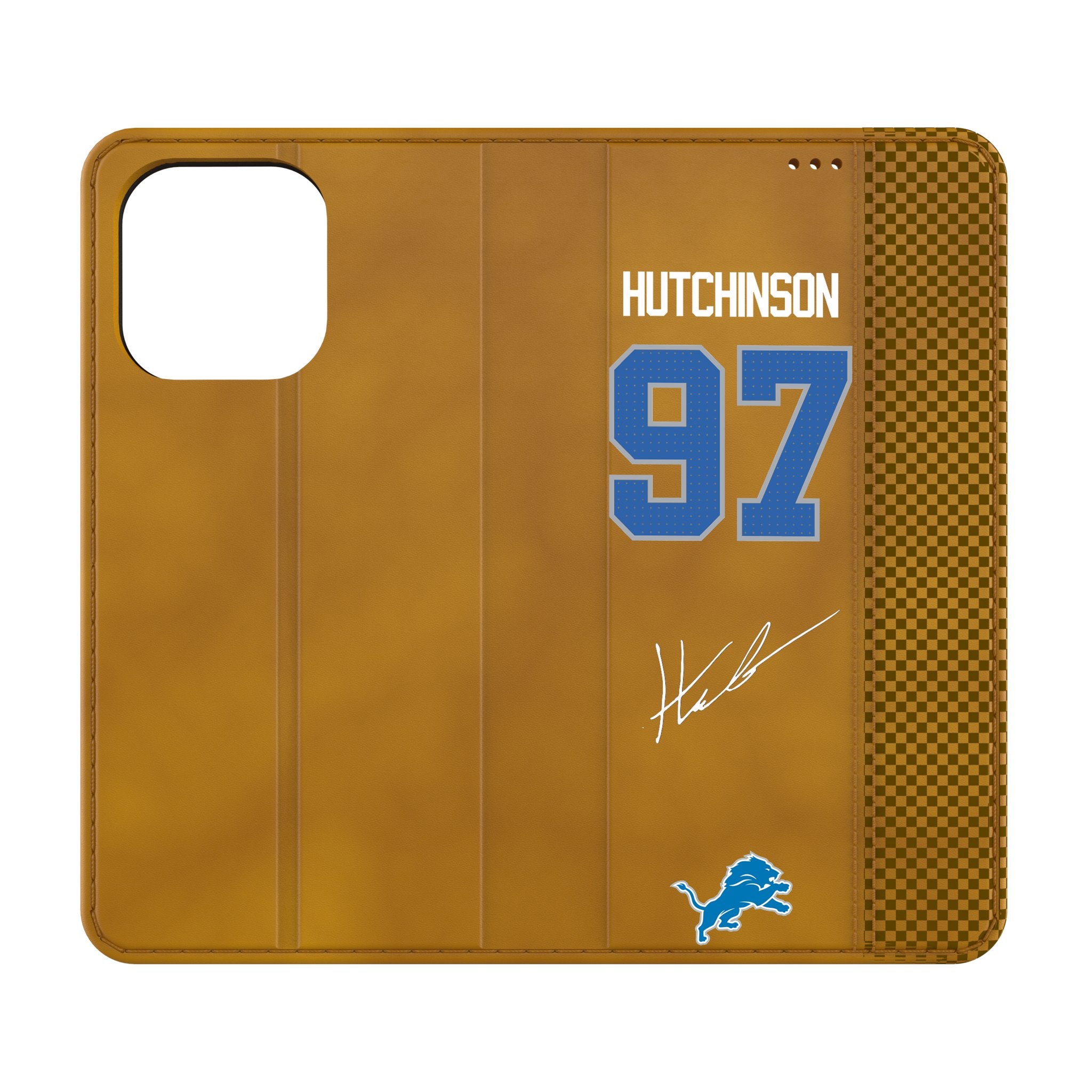 Aidan Hutchinson Detroit Lions 97 Game Tactic Folio Phone Case for iPhone - Perfect for Football Fans & Game Day Protection