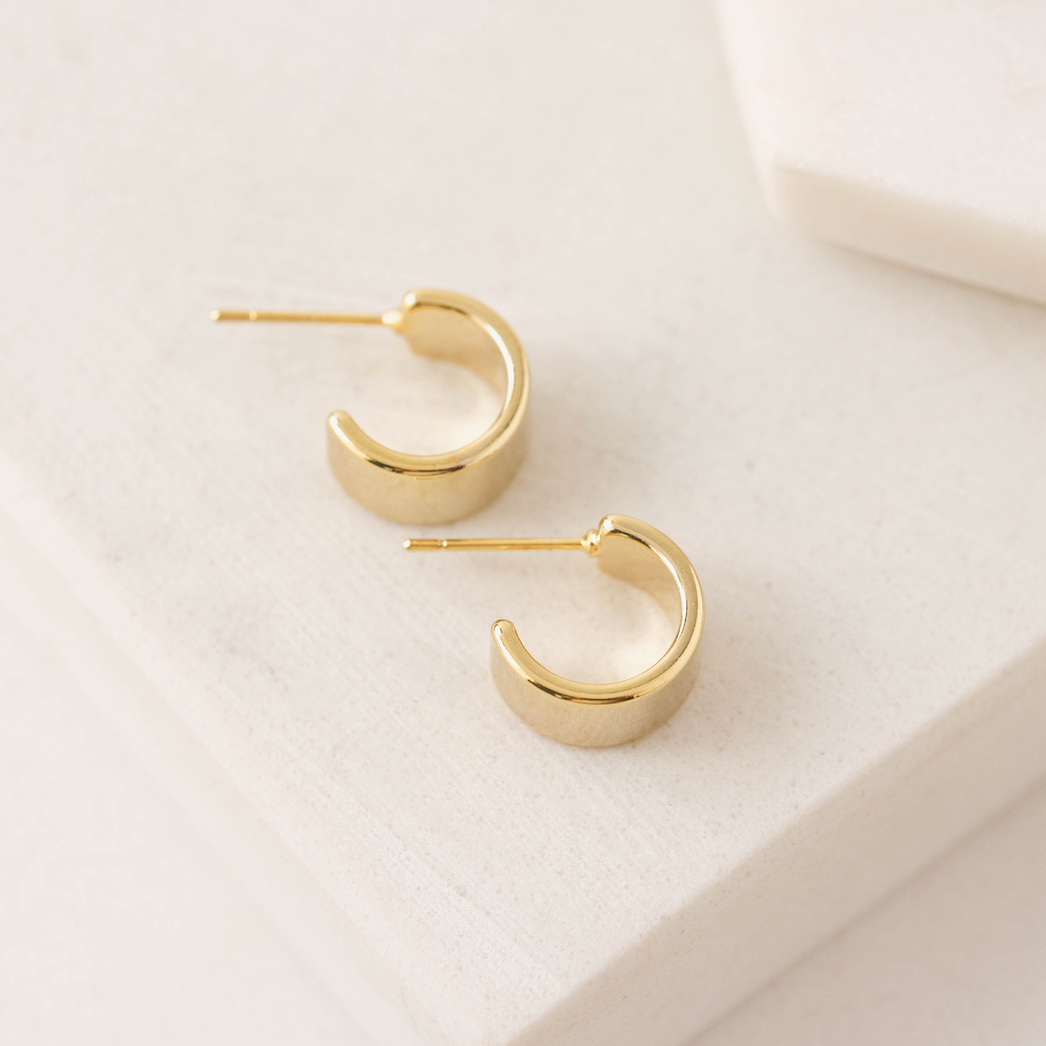 Alex Hoop Earrings 14K Gold Plated - Trendy Women's Jewelry for Everyday Wear & Special Occasions