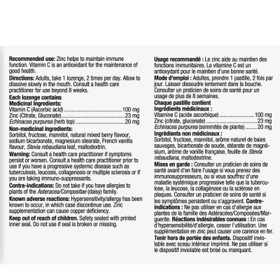 Nature's Way Zinc with Echinacea & Vitamin C - 60 Immune Support Lozenges for Cold & Flu Season | Boosts Immunity & Soothes Throat