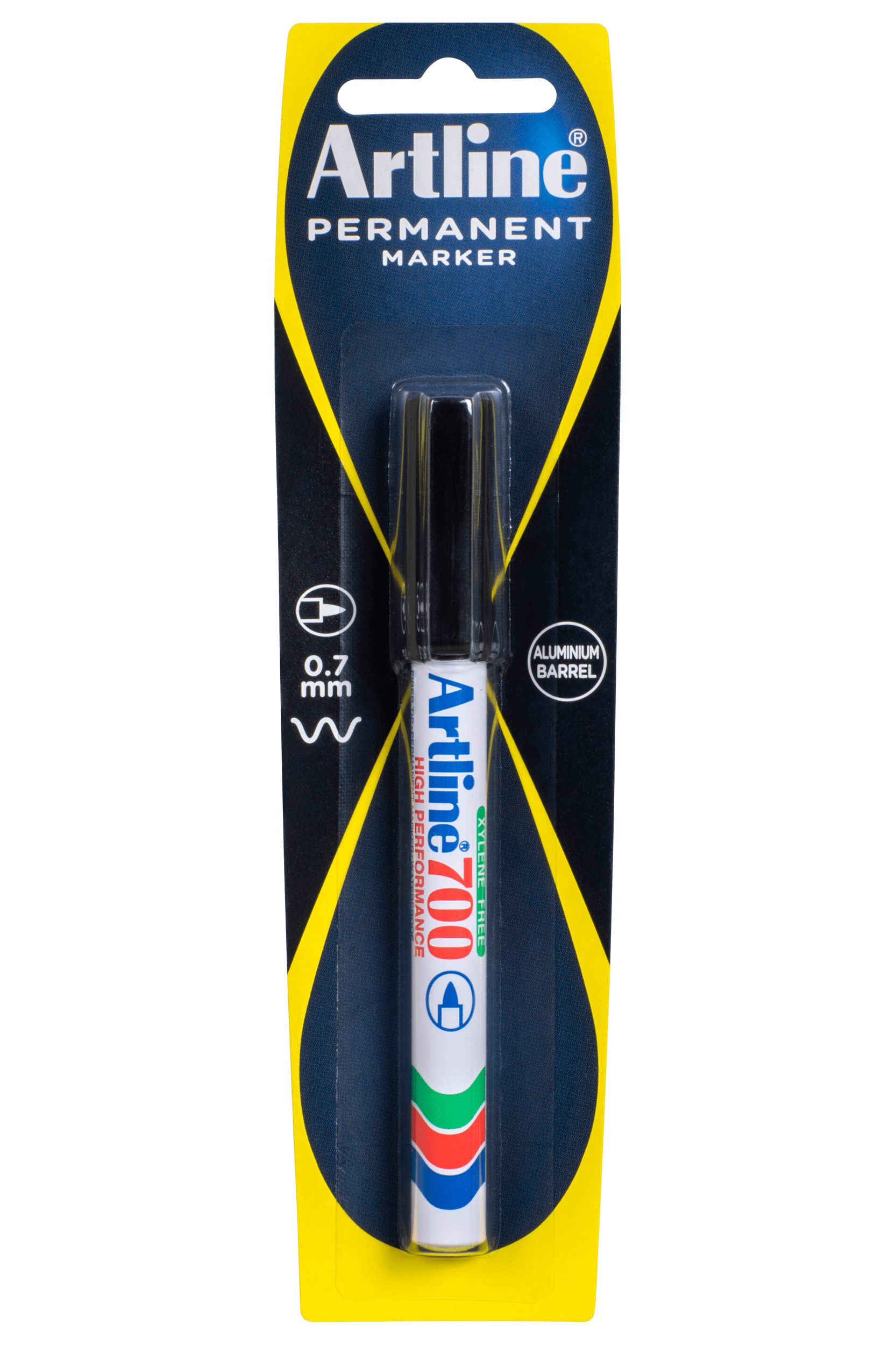 Artline 700 Permanent Marker Fine Tip Black - Waterproof & Fade-Resistant Ink for Office, School & DIY Projects