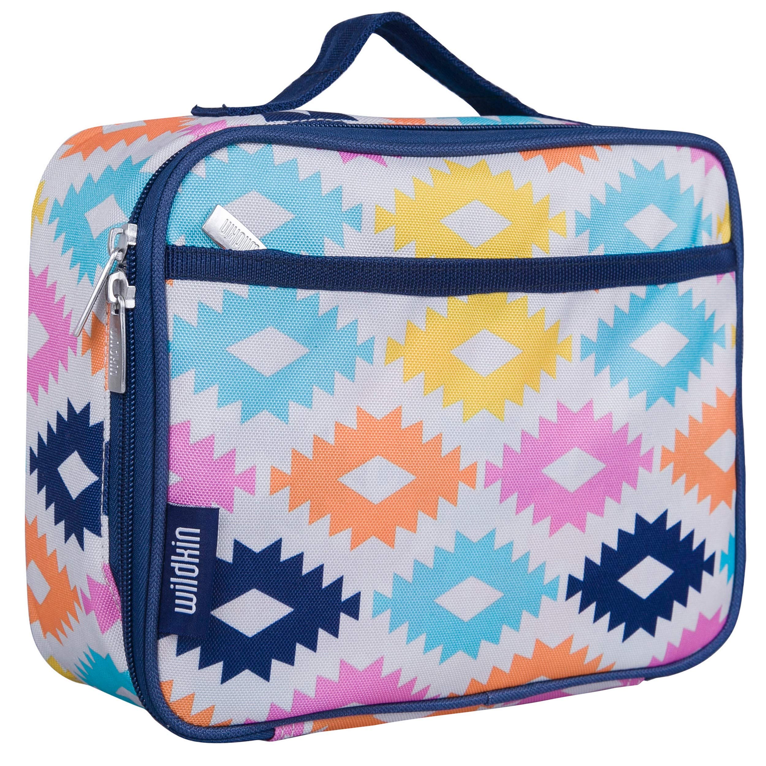 Wildkin Insulated Lunch Box for Kids - Reusable Bento Bag for School & Travel, Keeps Food Hot or Cold, Perfect for Elementary Students (Aztec Design) - Ideal for School Lunches, Picnics & Family Outings