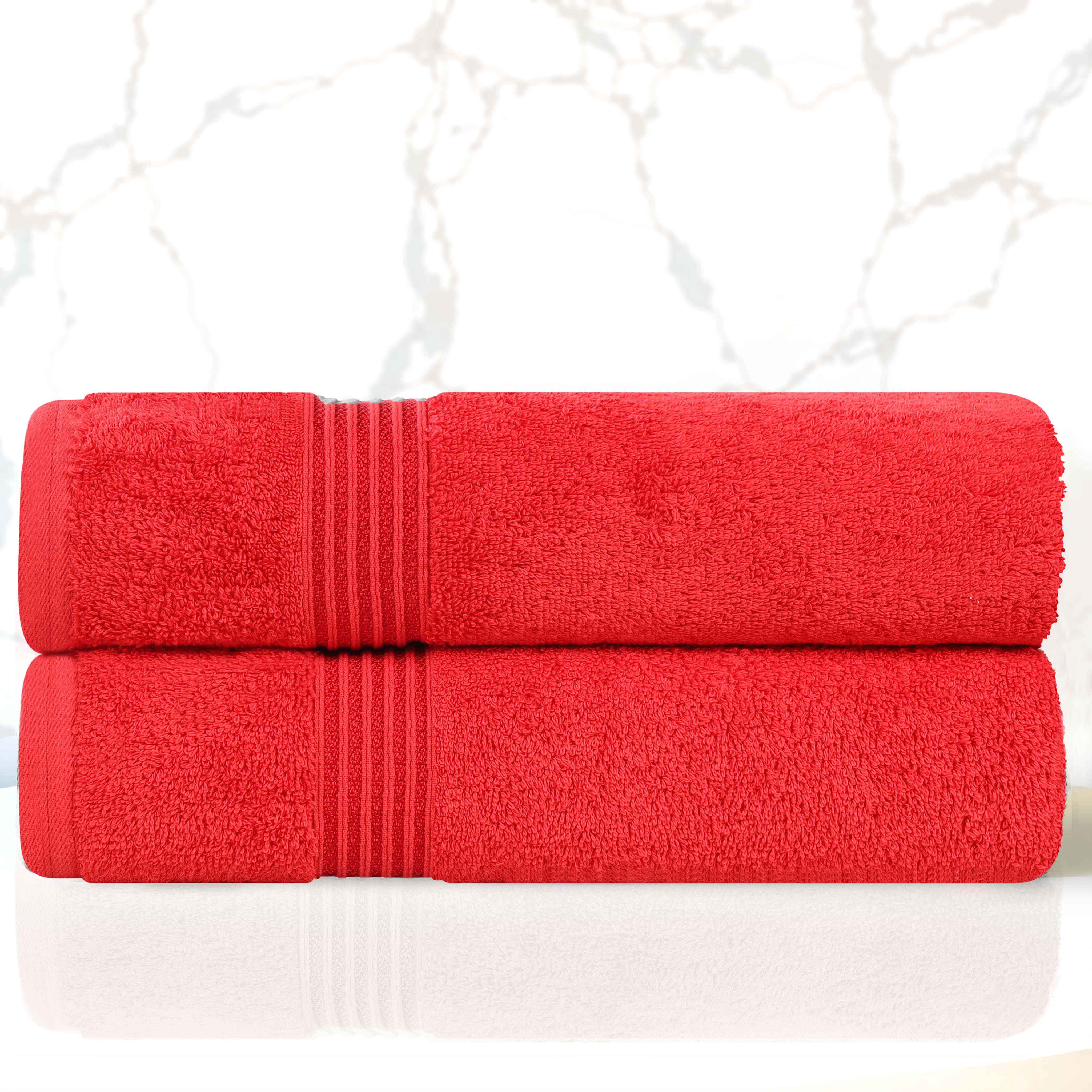Premium Egyptian Cotton Bath Towels Set of 2 - Ultra Soft & Highly Absorbent - Luxury Bath & Spa, Beach, Gym Essentials for Home & Travel