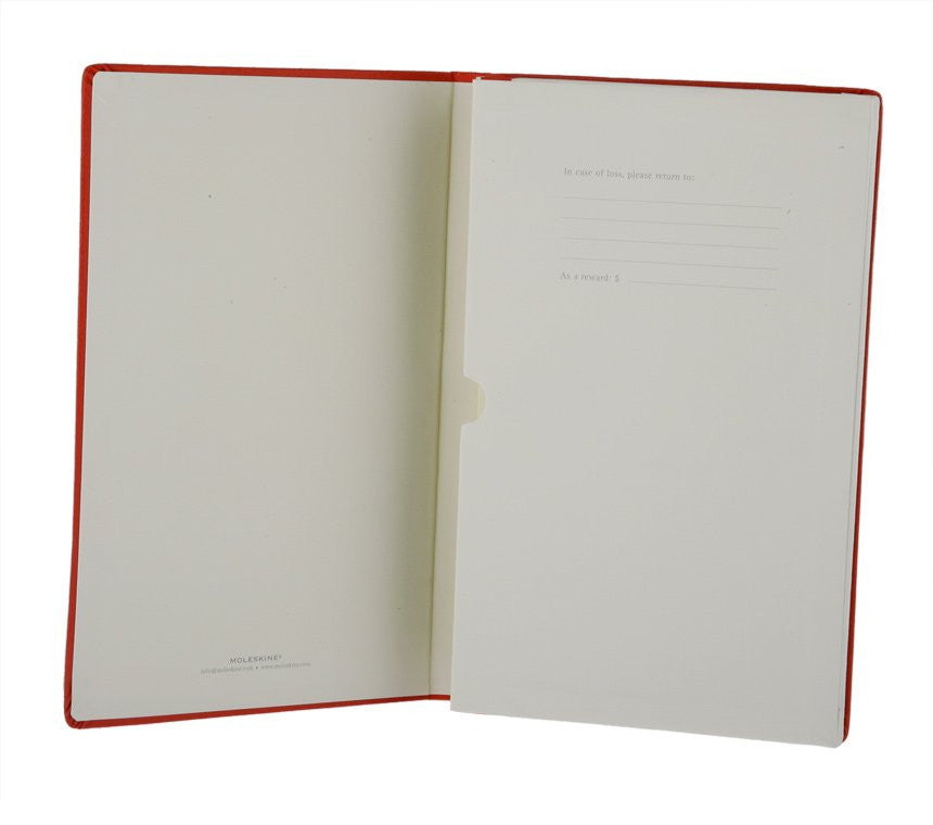 Premium Moleskine Large Hard Cover Notebook with Organizing Memo Pockets - Perfect for Business Meetings, Travel Journaling & Creative Writing