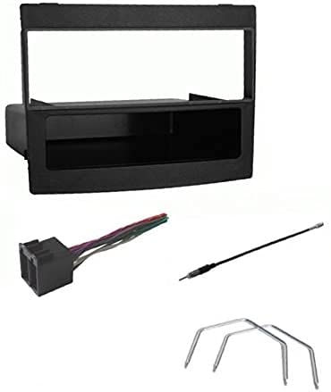Single DIN Car Stereo Dash Installation Kit with Wiring Harness, AM/FM Antenna Adapter & Radio Removal Tool - Compatible with 2004-2006 Pontiac GTO - Perfect for Car Audio Upgrades & DIY Installations