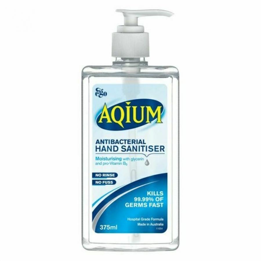 Aqium Antibacterial Hand Sanitizer Gel - 70% Alcohol Kills 99.9% Germs, Travel Size for On-the-Go Protection, Office, Gym & School Essentials