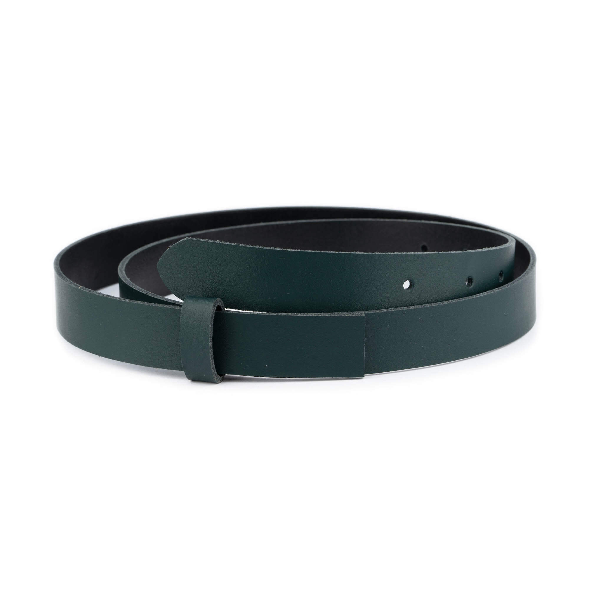 2.5 cm Forest Green Genuine Leather Belt Strap Replacement for Montblanc Buckles - Premium Dress Belt for Men, Office & Formal Wear