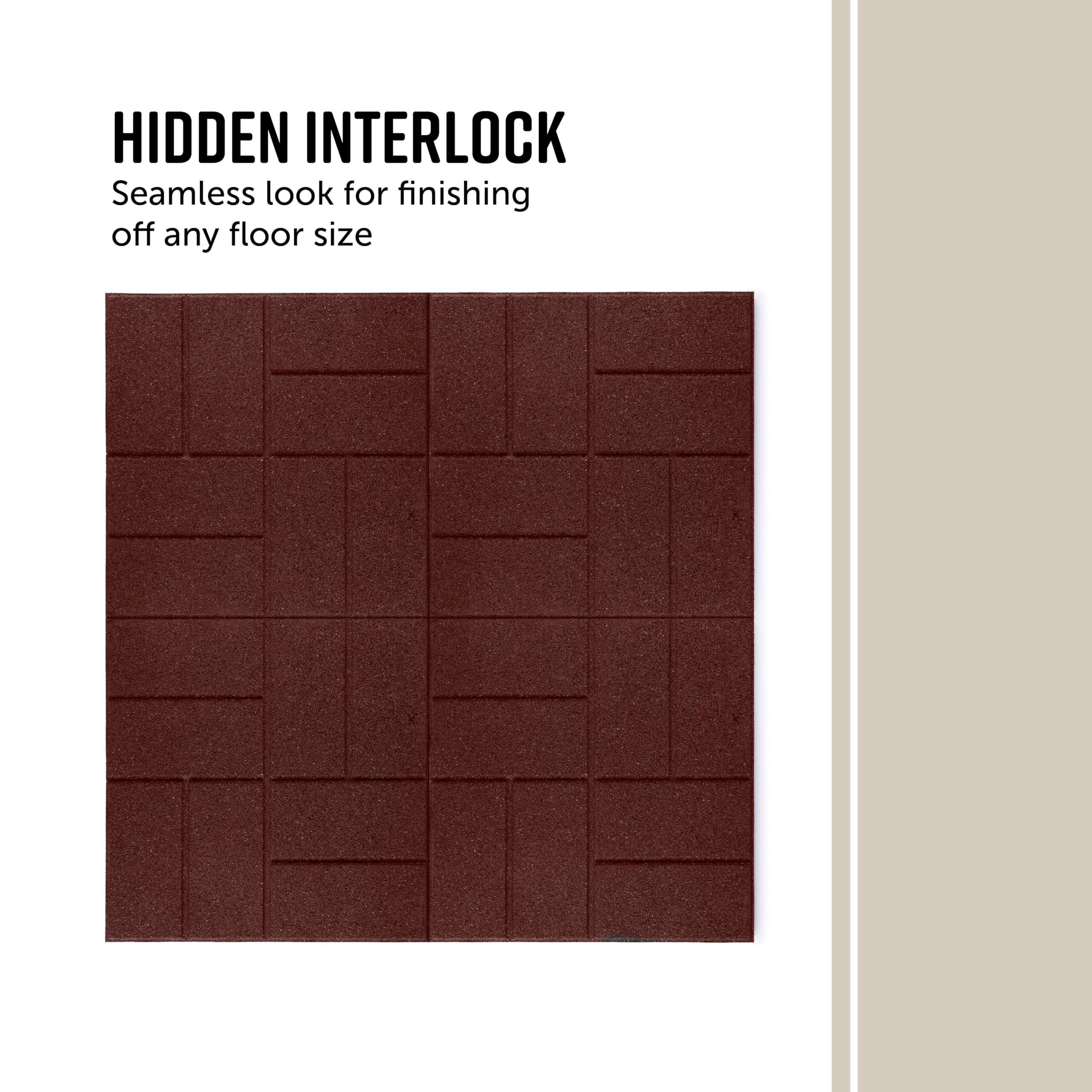 Playsafer Brick Rubber Interlocking Tiles 16