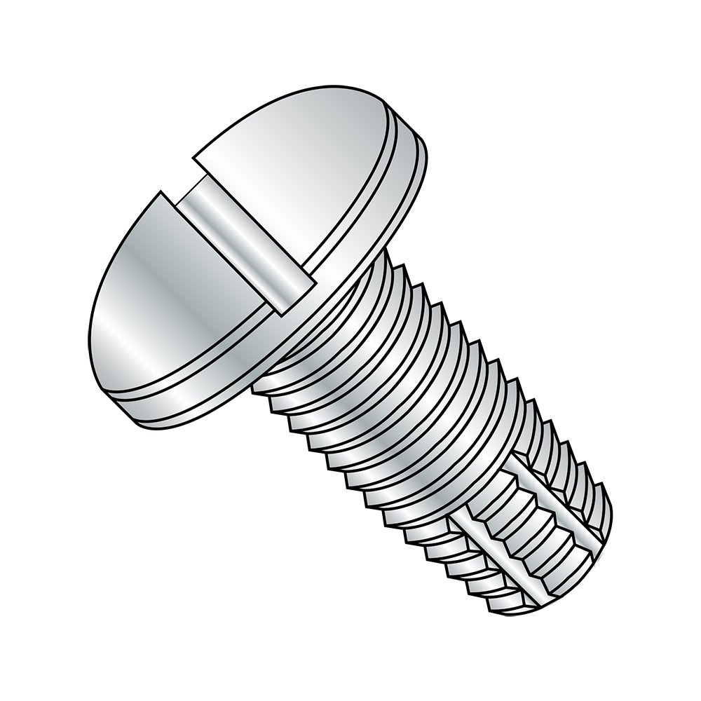 Small Parts 0408FSP #4-40 Steel Thread Cutting Screw, Zinc Plated, Pan Head, Slotted Drive, Type F, 1/2