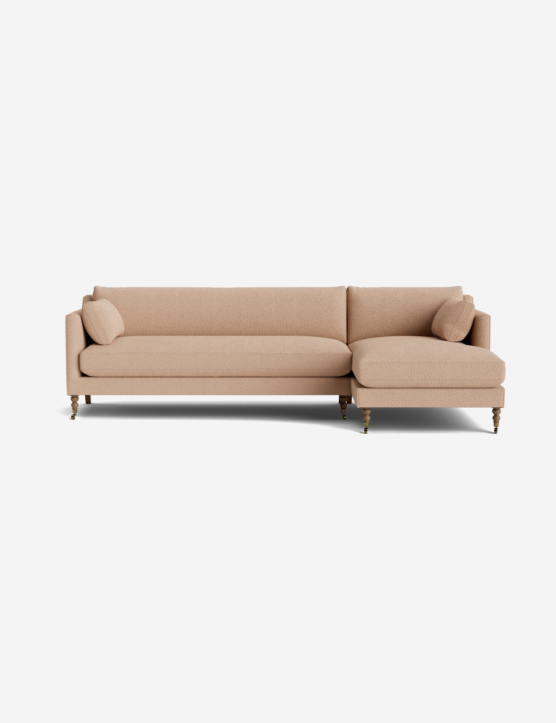 Fabienne Sectional Sofa - Modern L-Shaped Couch with Reversible Chaise, Soft Fabric Upholstery for Living Room, Family Room & Home Theater