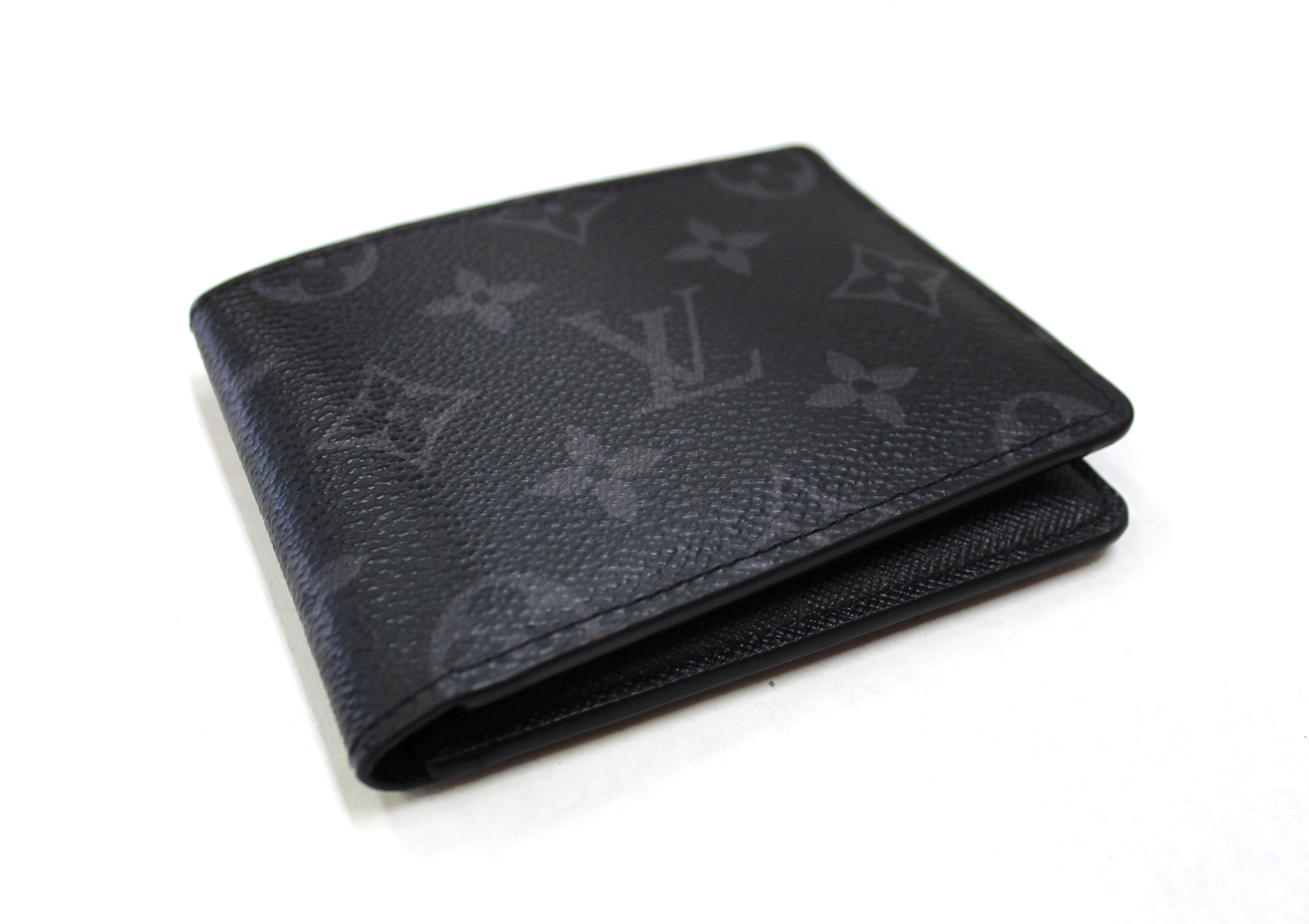 Authentic Louis Vuitton Monogram Eclipse Canvas Men's Wallet - Grey & Black Designer Bifold Wallet for Everyday Use & Travel