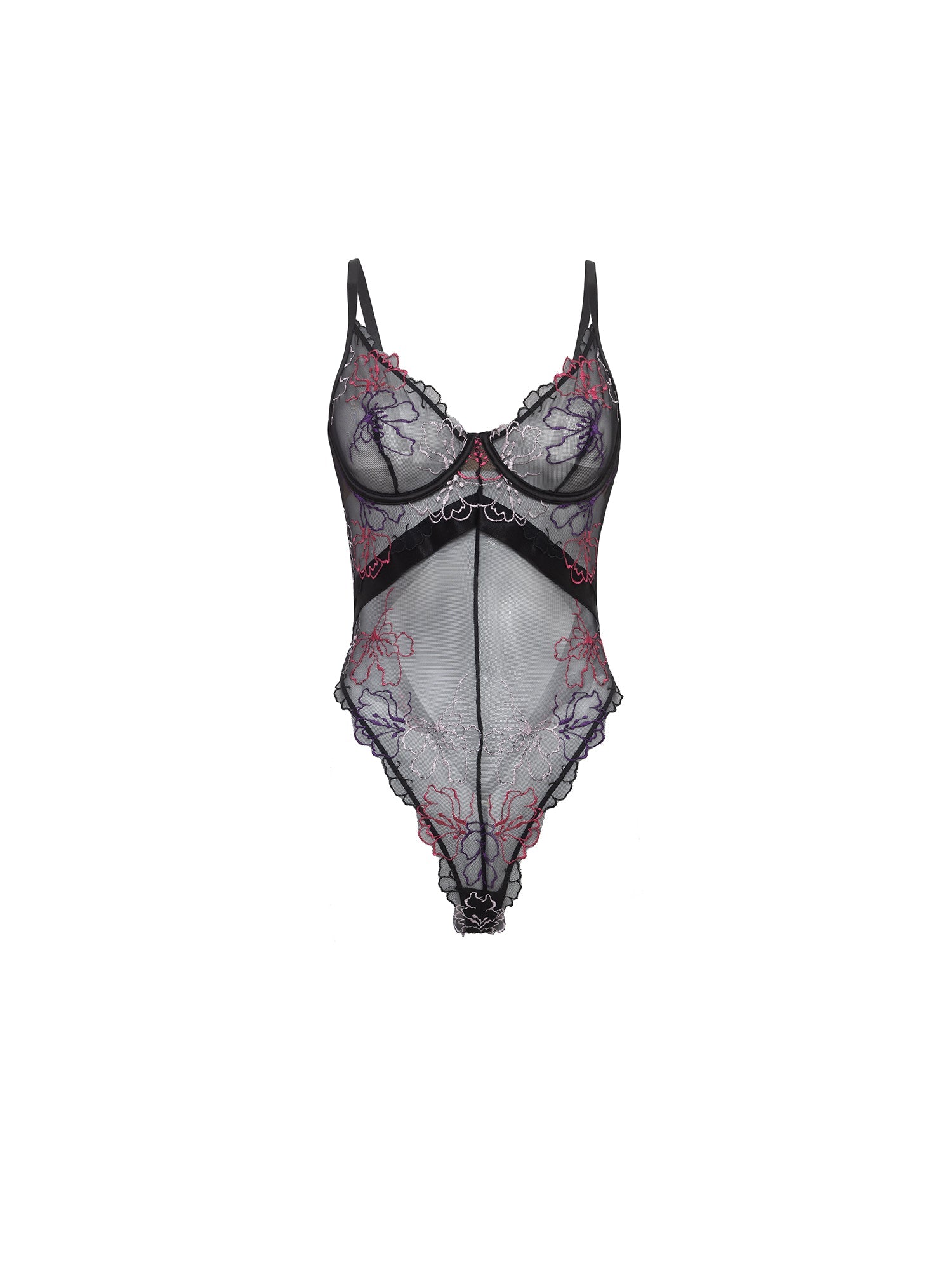 Leanna Sheer Teddy Lingerie - Soft & Comfortable Women's Lace Underwear Set for Sleepwear & Romantic Occasions