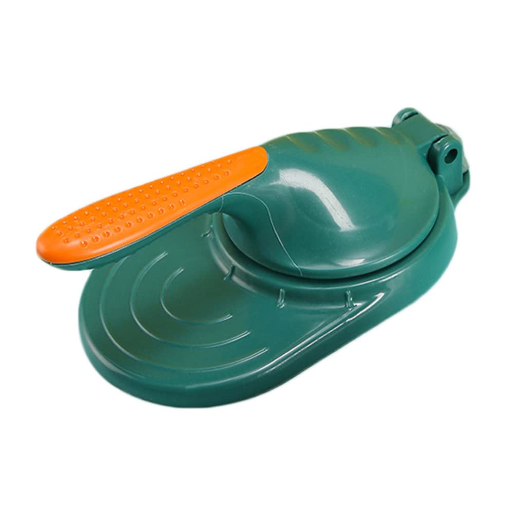 Premium Plastic Pizza Dough Press - Manual Tortilla & Dumpling Maker for Homemade Pasta, Empanadas, Ravioli & Pie Crusts | Kitchen Gadget for Baking, Cooking & Meal Prep (Dark Green)