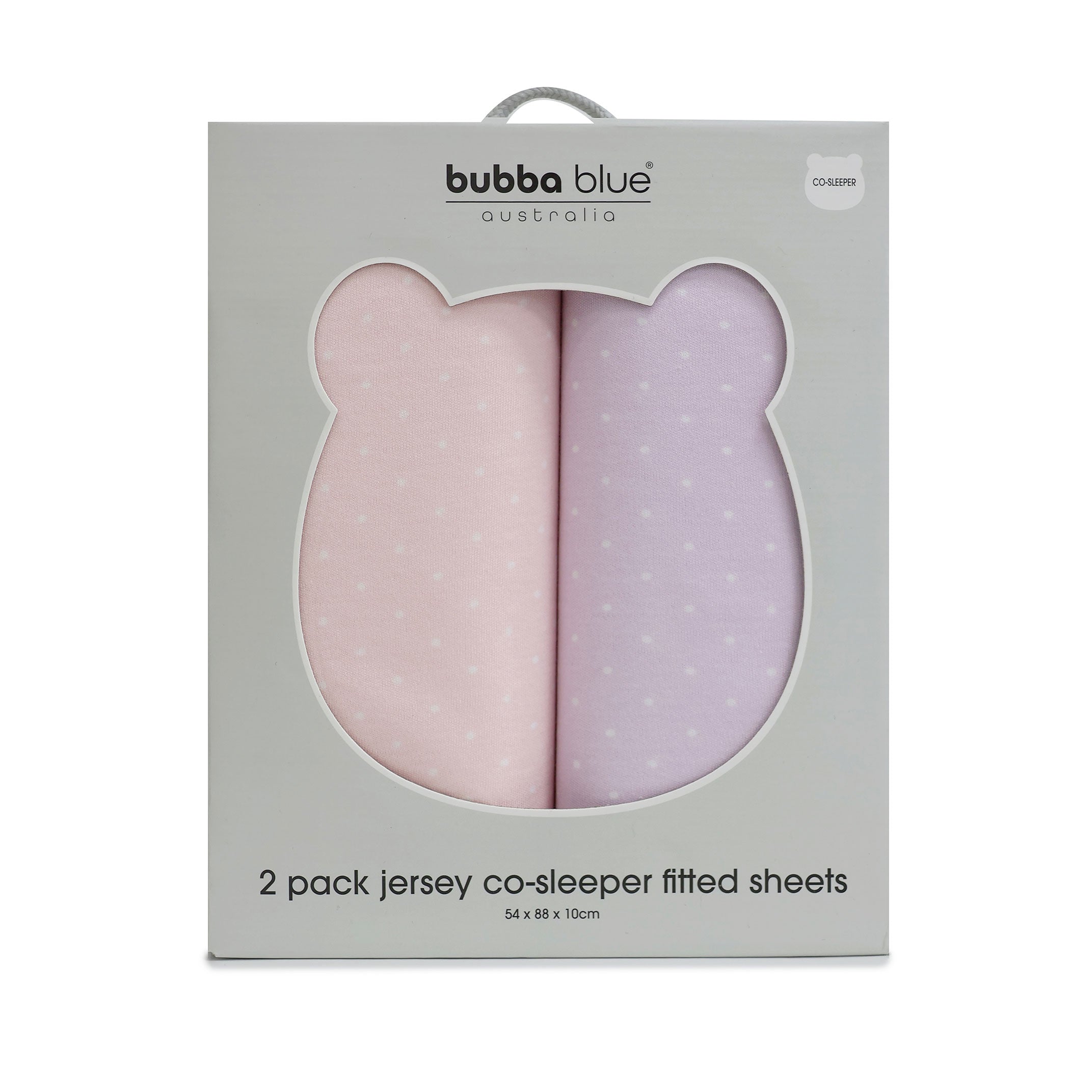 2-Pack Jersey Cotton Co-Sleeper & Bedside Sleeper Fitted Sheets - Soft Pink & Lilac for Baby Bassinet - Perfect for Nursery, Daycare & Travel Use