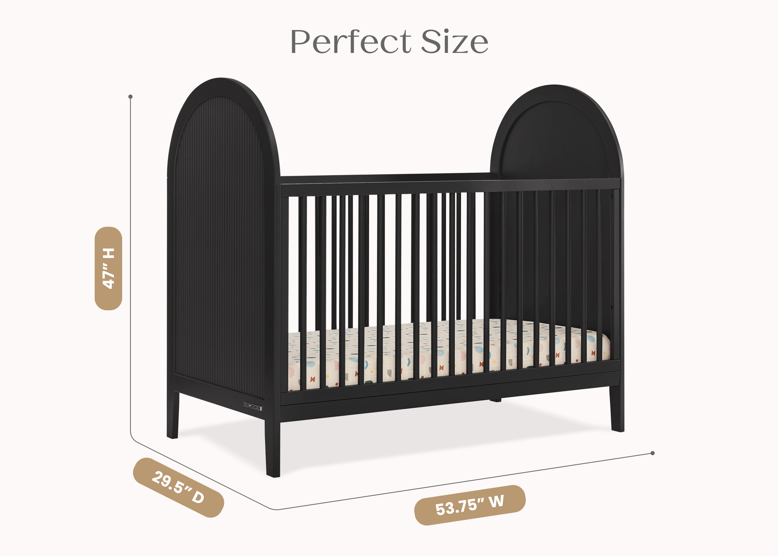 Eloise 4-in-1 Convertible Baby Crib - Toddler Bed, Daybed & Full-Size Bed Conversion - Safe Nursery Furniture for Newborns to Teens - Perfect for Bedrooms, Daycare & Guest Rooms