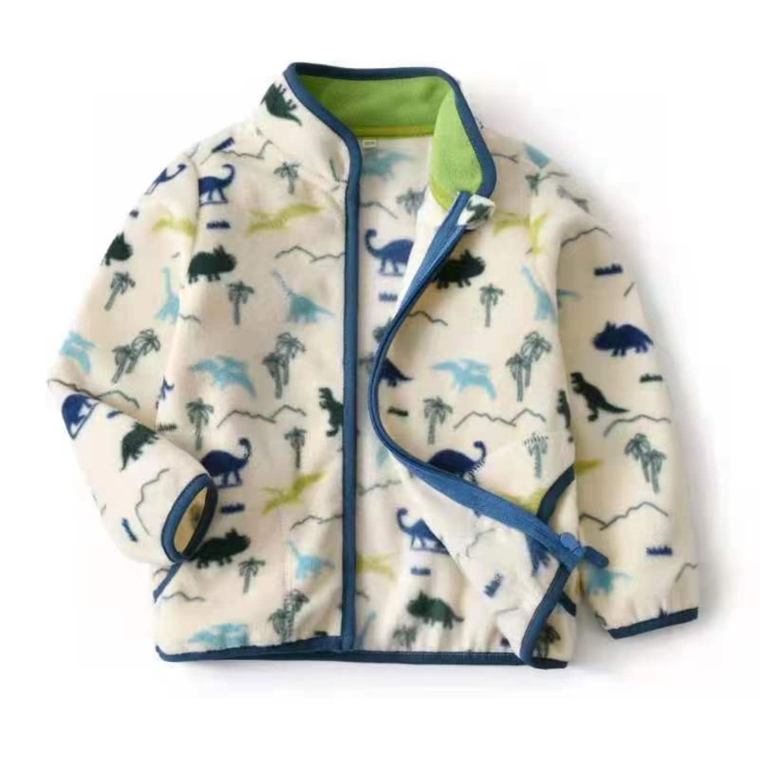 **Boys' Fleece Jacket with Full Zipper - Soft & Warm Printed Outerwear for Toddlers - Perfect for Playdates, Outdoor Adventures & Cool Weather**
