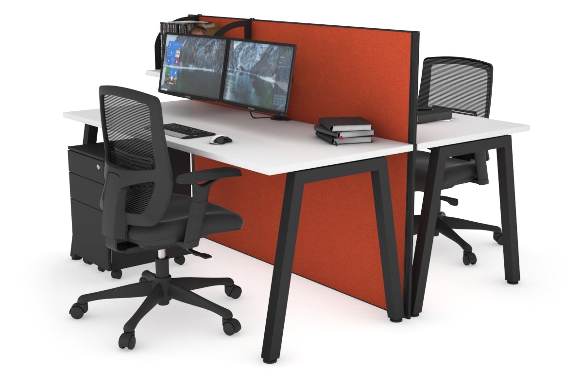 Horizon Quadro 2-Person Office Workstation Bench with A-Legs - 47.2