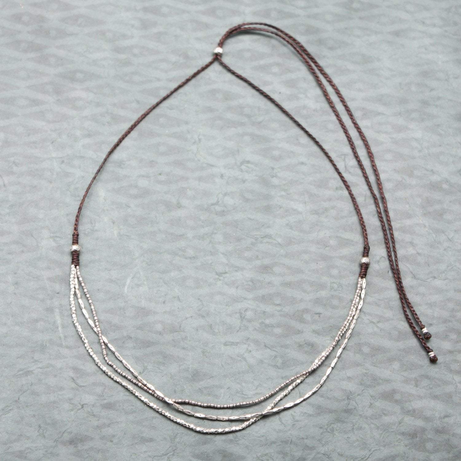 Authentic Hill Tribe Silver Strands Necklace – Handmade Tribal Jewelry for Women | Perfect for Boho Fashion, Festivals & Layering