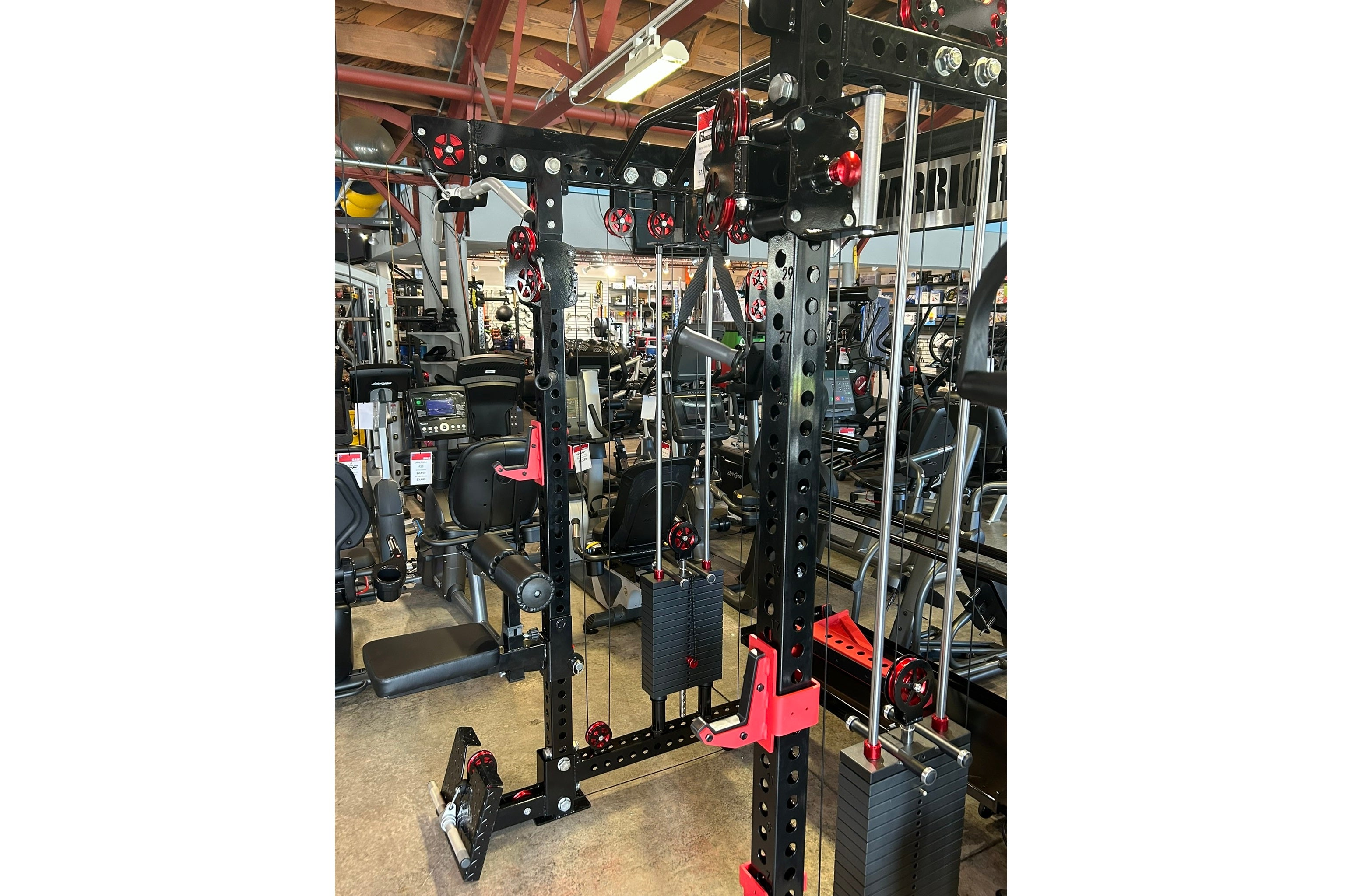 Warrior 3.0 Cable Crossover Pulley Power Rack Gym System with Lat Pulldown - Home & Commercial Gym Equipment for Strength Training & Fitness Workouts