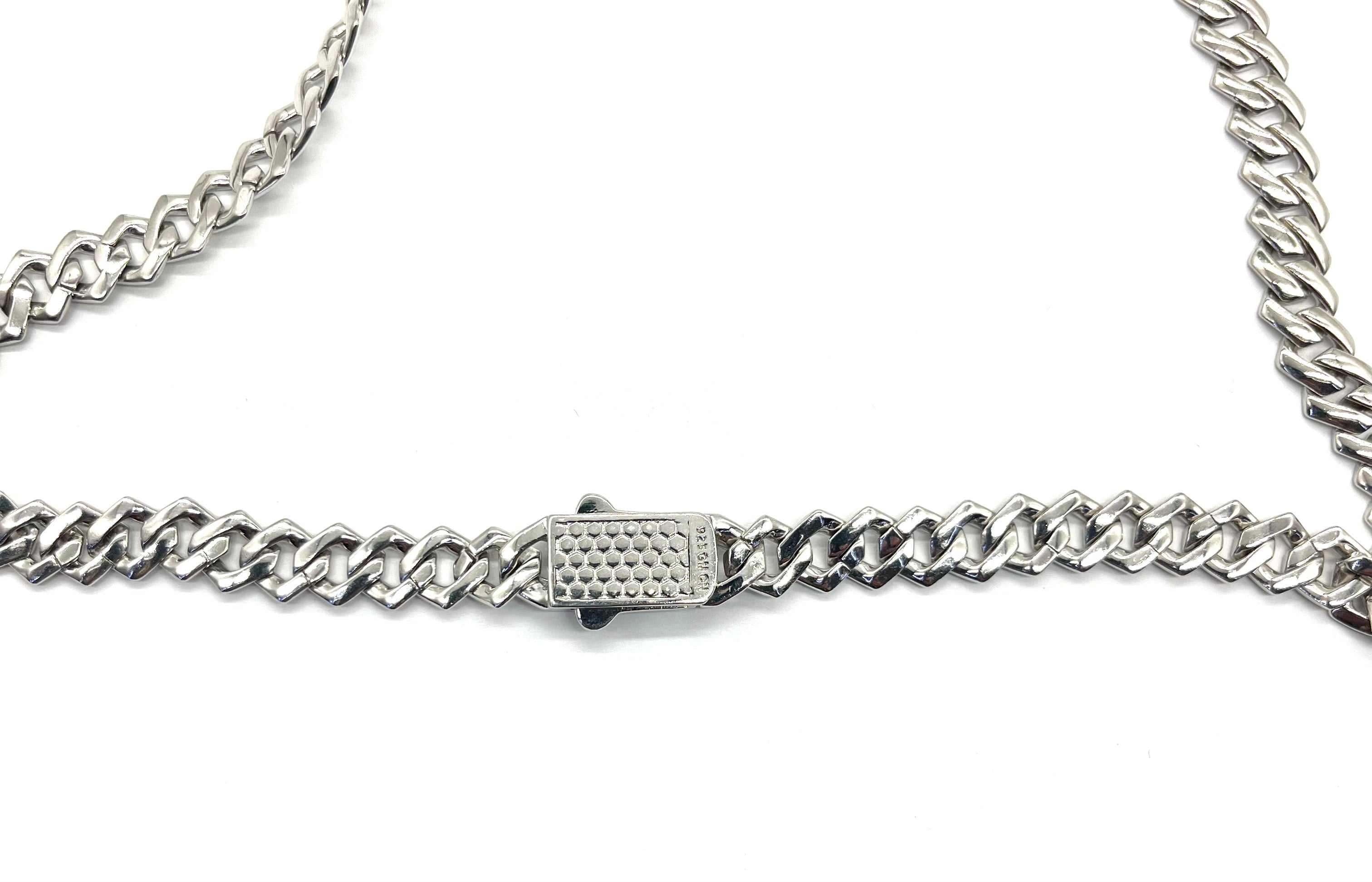 Sterling Silver Monaco Necklace with Cubic Zirconia Clasp - Elegant Jewelry Gift for Women, Perfect for Weddings, Anniversaries & Special Occasions